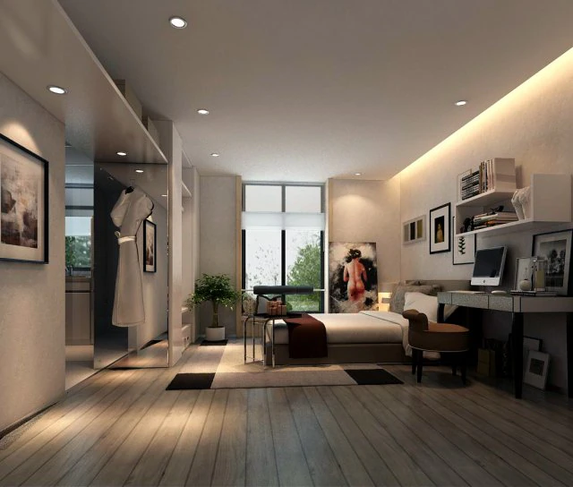 럭셔리하고 세련된 인테리어 마스터 침실 - 05 3D 모델 .c4d .max .obj .3ds .fbx .stl .blend 