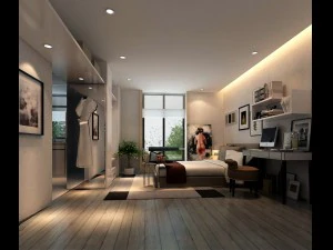 Роскошный стильный интерьер главной спальни - 05 3D Модель