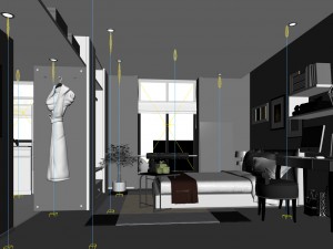 luxury stylish interior master bedroom - 05 3D Model