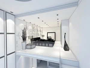 luxury stylish interior master bedroom - 07 3D Model