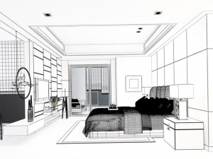luxury stylish interior master bedroom - 08 Modèle 3D