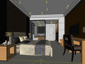 luxury stylish interior master bedroom - 10 3D Model