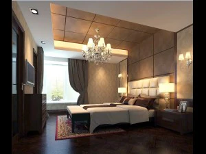 luxury stylish interior master bedroom - 11 3D Model