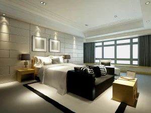dormitorio principal interior elegante de lujo - 12 Modelo 3D