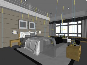 luxury stylish interior master bedroom - 12 3D Model