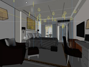 luxury stylish interior master bedroom - 17 3D Model