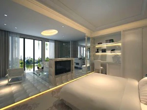 dormitorio principal interior elegante de lujo - 19 Modelo 3D