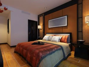 luxury stylish interior master bedroom - 22 3D Model