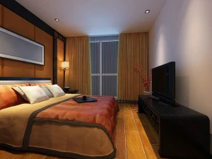 luxury stylish interior master bedroom - 22 3D Model