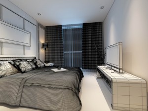 luxury stylish interior master bedroom - 22 Modello 3D