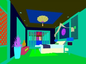 luxury stylish interior master bedroom - 23 3Dモデル