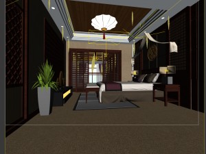 luxury stylish interior master bedroom - 23 3Dモデル