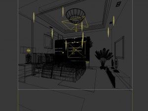 luxury stylish interior master bedroom - 24 Modèle 3D