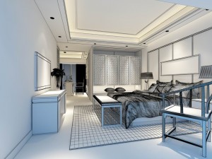 luxury stylish interior master bedroom - 26 Modelo 3D