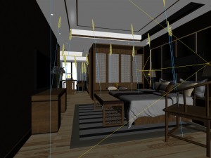 luxury stylish interior master bedroom - 26 Modelo 3D