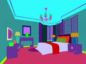 luxury stylish interior master bedroom - 27 3D Model