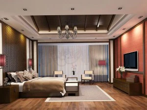 luxury stylish interior master bedroom - 28 3D Model