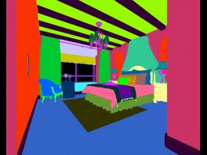 luxury stylish interior master bedroom - 37 3D Model
