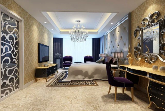 luxury stylish interior master bedroom - 38 3D Model .c4d .max .obj .3ds .fbx .stl .blend