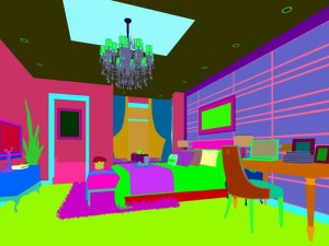 luxury stylish interior master bedroom - 39 3D Model