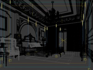luxury stylish interior master bedroom - 40 3D Model