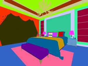 luxury stylish interior master bedroom - 45 3D Model
