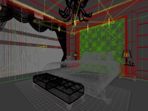 luxury stylish interior master bedroom - 45 3D-Modell