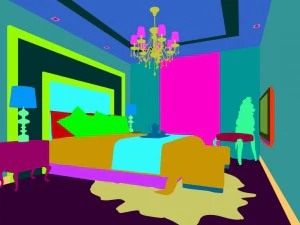 luxury stylish interior master bedroom - 47 3D Model