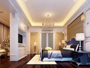 luxury stylish interior master bedroom - 49 3D Model