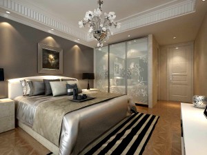 luxury stylish interior master bedroom - 56 3D Model