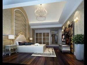 quarto principal luxuoso e elegante com interior - 59 Modelo 3D