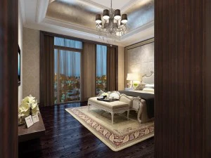 luxury stylish interior master bedroom - 64 3D Model