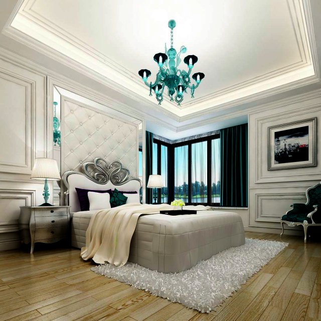 luxury stylish interior master bedroom - 65 Modèle 3D .c4d .max .obj .3ds .fbx .stl .blend 
