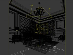 luxury stylish interior master bedroom - 65 3D Model