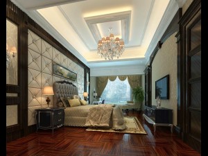 luxury stylish interior master bedroom - 66 3D Model