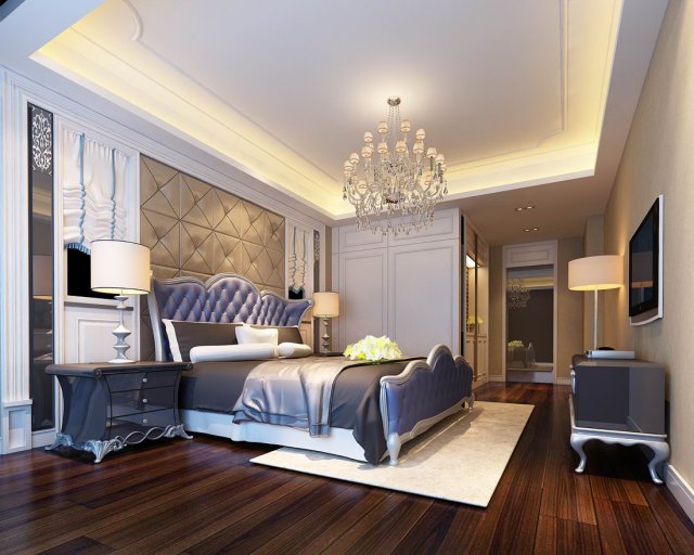 luxury stylish interior master bedroom - 67 3D मॉडल .c4d .max .obj .3ds .fbx .stl .blend 