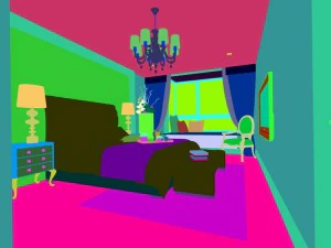 luxury stylish interior master bedroom - 68 3D Model