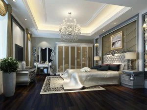 लक्जरी स्टाइलिश इंटीरियर मास्टर बेडरूम - 69 3D मॉडल