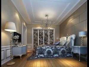 luxury stylish interior master bedroom - 70 3D Model