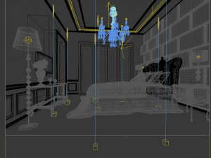 luxury stylish interior master bedroom - 70 Modelo 3D