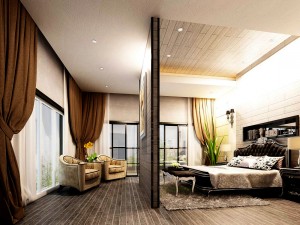 luxury stylish interior master bedroom - 75 3D Model