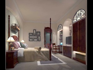 luxury stylish interior master bedroom - 80 3D Model