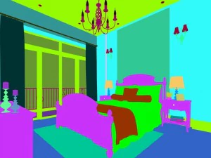 luxury stylish interior master bedroom - 82 3D Model