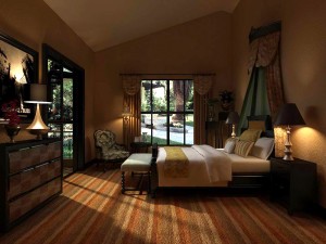 luxury stylish interior master bedroom - 91 3D Model