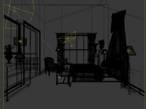 luxury stylish interior master bedroom - 91 3D Модель