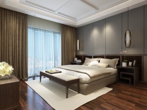 luxury stylish interior master bedroom - 93 Modelo 3D