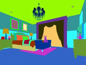 luxury stylish interior master bedroom - 94 3D Model
