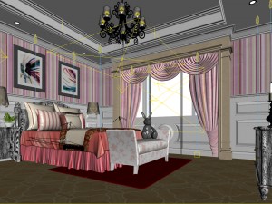 luxury stylish interior master bedroom - 94 Modelo 3D
