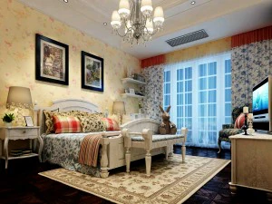 Роскошный стильный интерьер главной спальни - 96 3D Модель