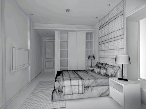 luxury stylish interior master bedroom - 97 3D Модель